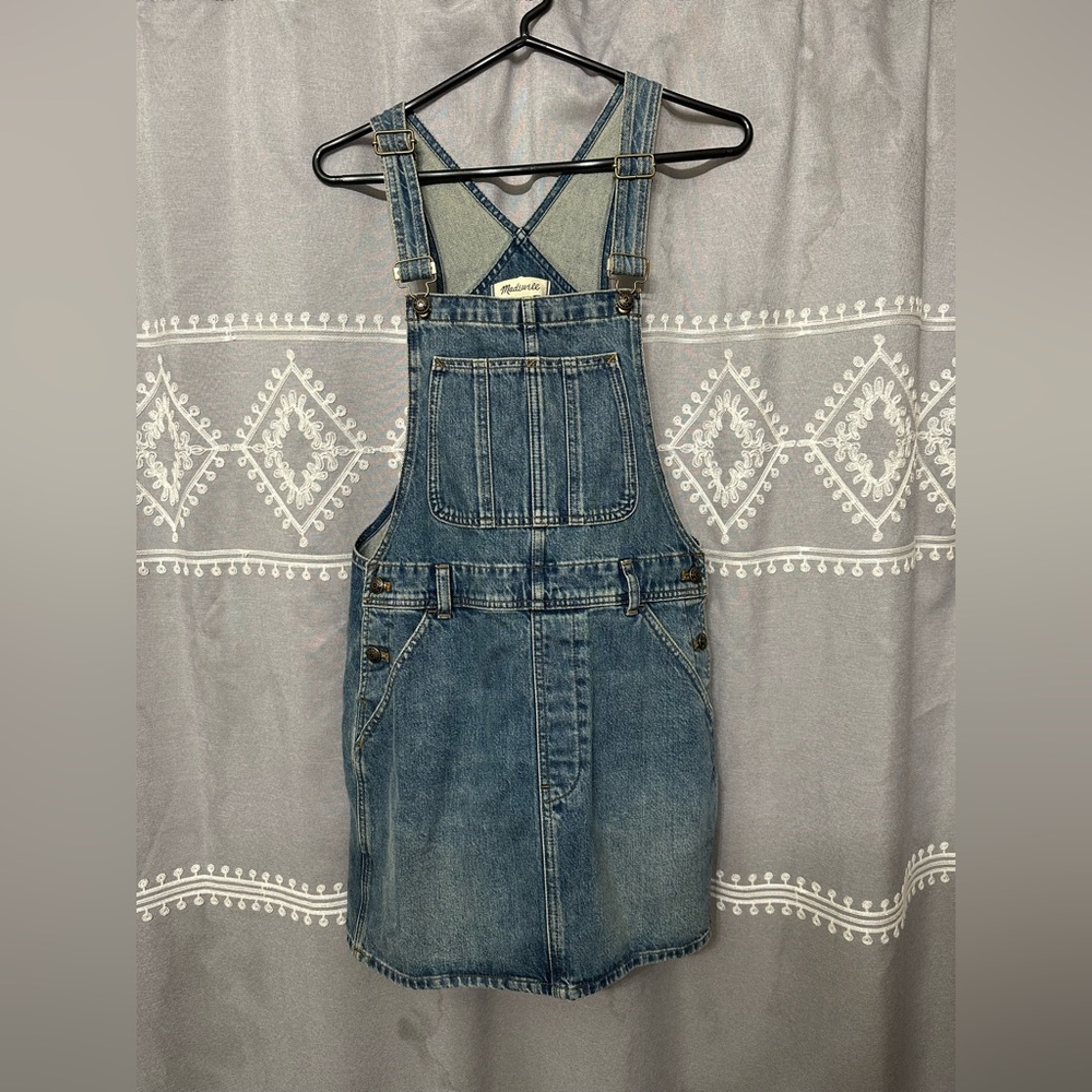 NWT Madewell Denim Overall Mini Dress M